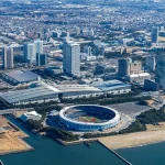 空からみた幕張メッセ