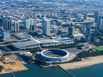 空からみた幕張メッセ